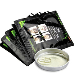 10 PCS Natural Hair Dye Shampoo For Gray Hair Semi Permanent Hair Shampoo
