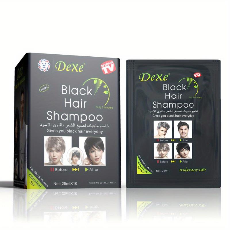 10 PCS Natural Hair Dye Shampoo For Gray Hair Semi Permanent Hair Shampoo