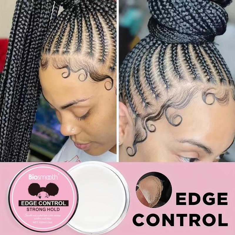 4pcs Strong Hold Edge Smoother Set with Wax Stick, Brushes, Band