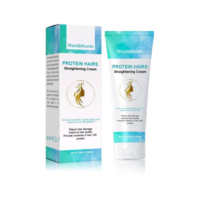 60ml Hair Straightening Cream Protein Hair Straightener Repair Damaged Hair