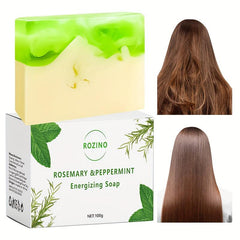 Rosemary Peppermint Energizing Hair Wash Soap - Strengthens, Repairs Dry Hair