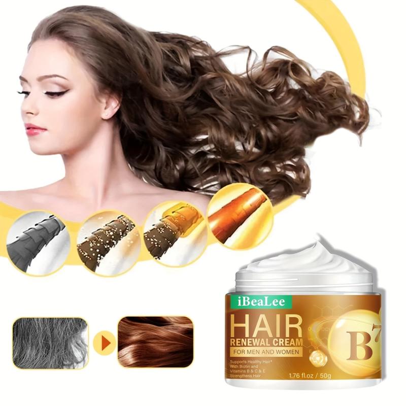 Hydrating Hair Cream with Vitamins Biotin Collagen Coconut - Repair Frizzy Hair