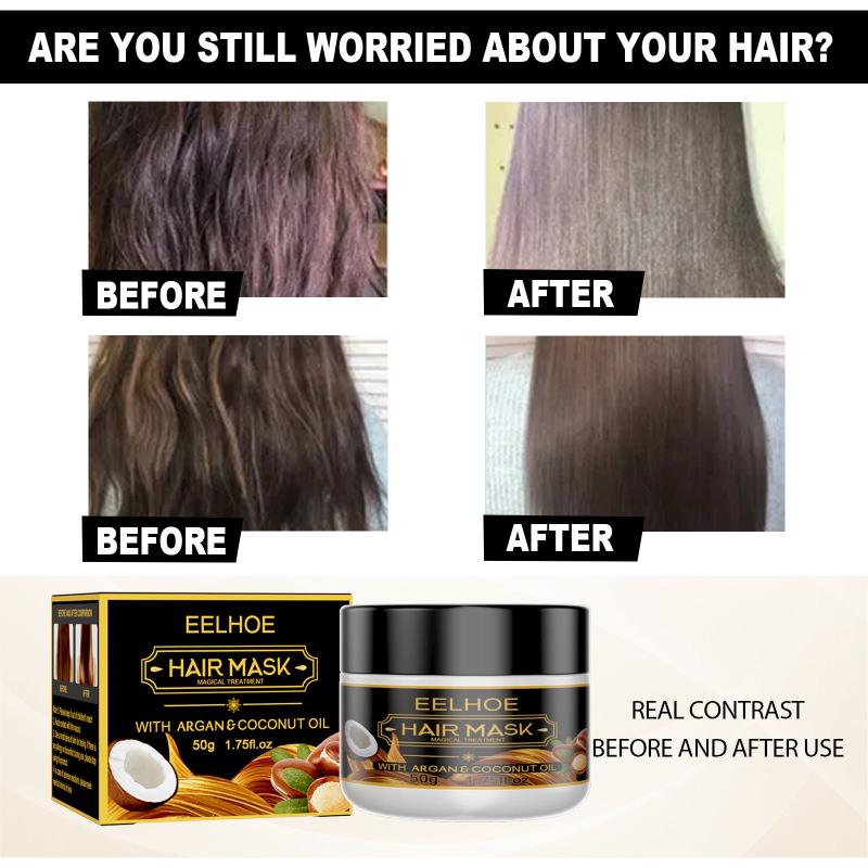 50g Hair Mask Conditioner Argan Coconut Deep Moisturizing Hair Care