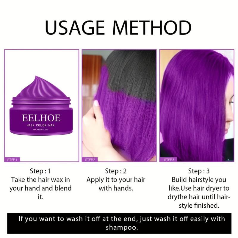 Temporary Hair Dye Wax Halloween Washable Hair Dye Cream