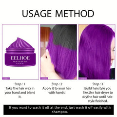 Temporary Hair Dye Wax Halloween Washable Hair Dye Cream