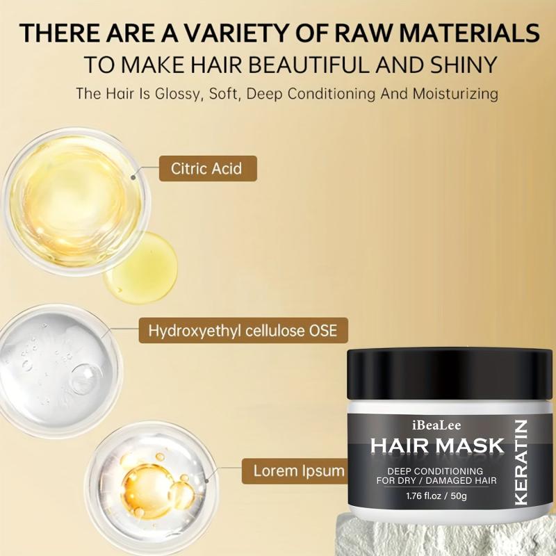 Keratin Hair Mask - Frizz Repair for Dry & Damaged Hair