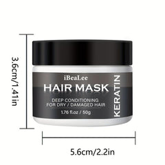 Keratin Hair Mask - Frizz Repair for Dry & Damaged Hair