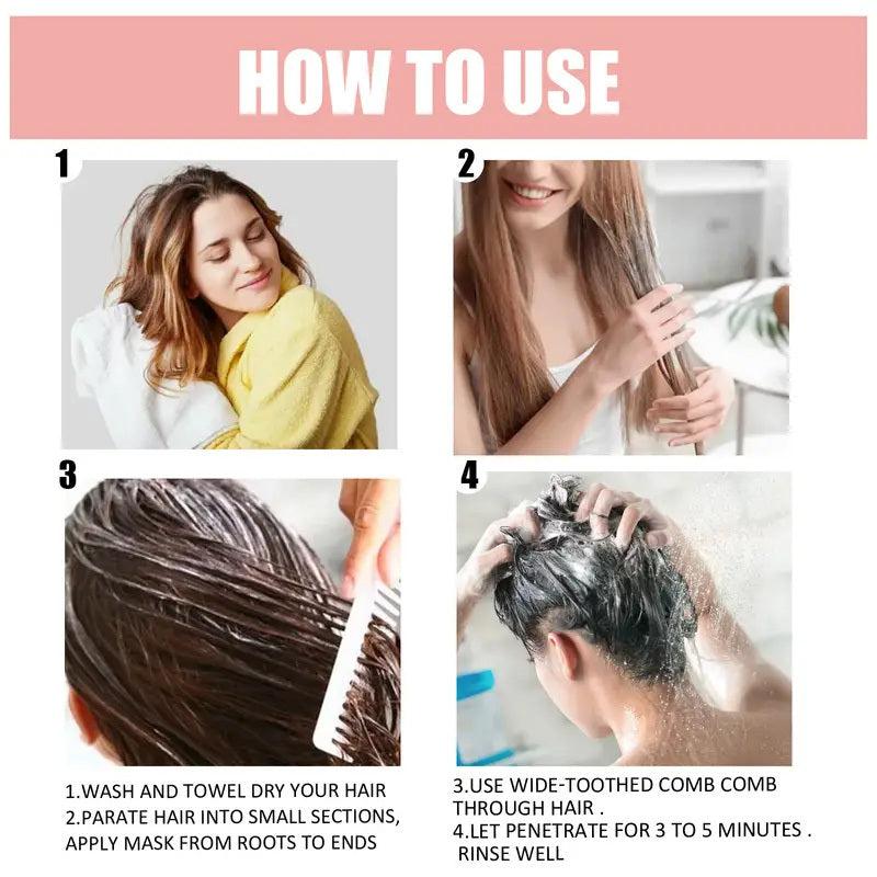 Rose Fragrant Hair Mask Cream, Smoothes & Repairs Hair