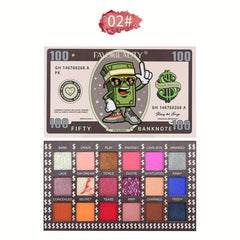 18 Colors Eyeshadow Palette Pearly Matte Shimmer Glitter Finish