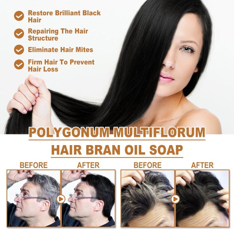 Polygonum Multiflorum Darkening Hair Shampoo Bar Gentle Hair Cleansing