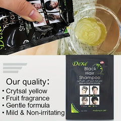 10pcs Natural Hair Dye Shampoo For Gray Hair Herbal Ingredients Semi Permanent