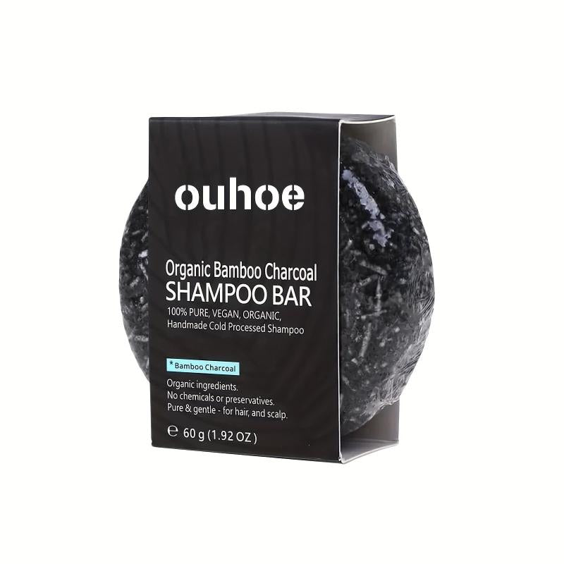 Bamboo Charcoal Shampoo Soap Deep Cleansing Scalp Hair Strength