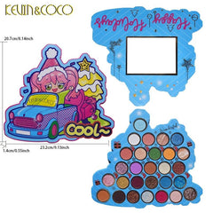 28-Color Sparkle Eyeshadow Palette with Pearly Finish - Snow Night Carnival