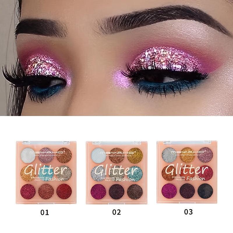 Glitter Eyeshadow Palette Mineral Ultra Shimmer Brightening Long Lasting