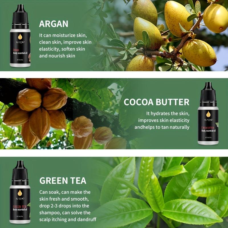 6pcs Halloween Hair Essential Set With Green Tea Cocoa Butter Nuts