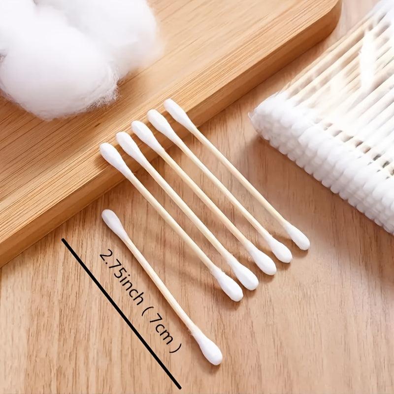 500pcs Disposable Cotton Swabs Double Tip For Ear Nose Clean