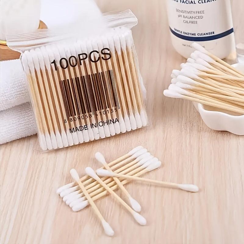 500pcs Disposable Cotton Swabs Double Tip For Ear Nose Clean