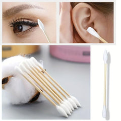500pcs Disposable Cleaning Swabs for Ears with Storage Case