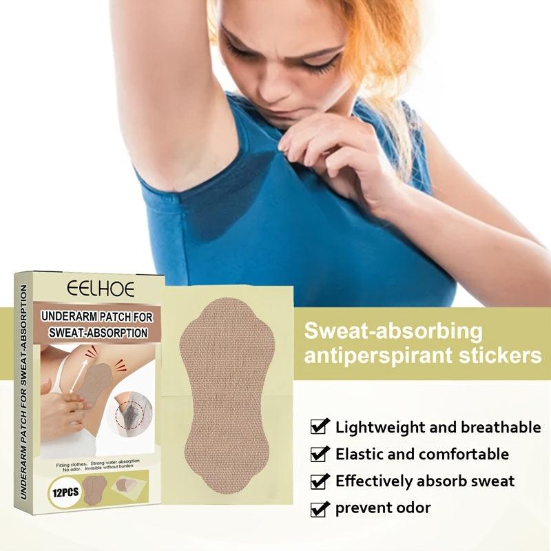 12pcs Disposable Armpit Under Arm Sweat Pads Dress Shields Cotton Underarm