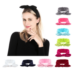 Stretch Cloth Rabbit Ears Headbands Turban Knot Hairband