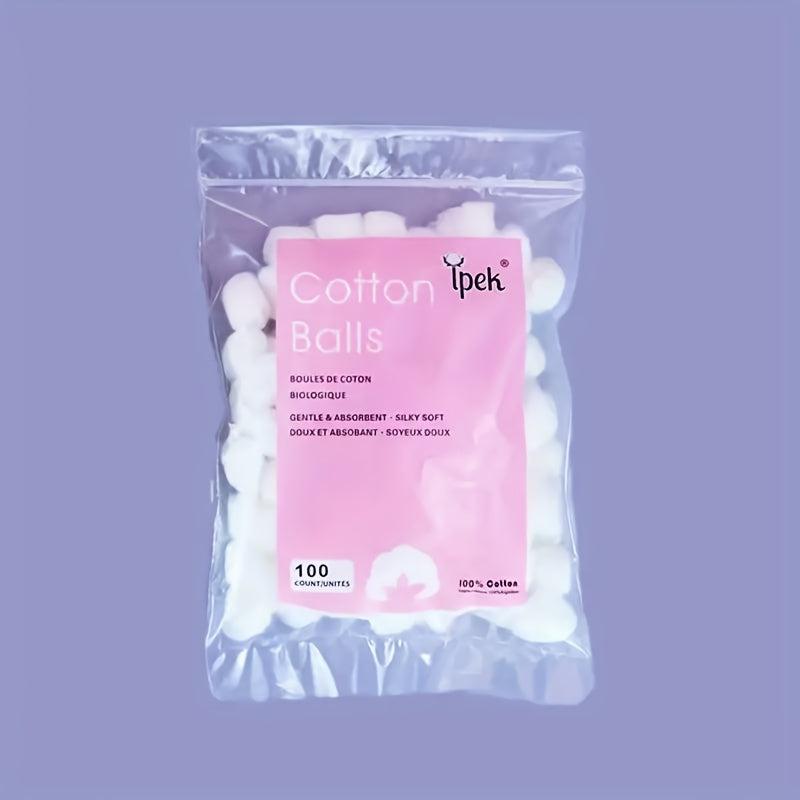 Soft Absorbent Cotton Balls for Makeup Removal & Nail Polish, 100-200pcs