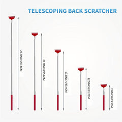 Telescoping Back Scratcher with Soft Rubber Handles - Portable Massager