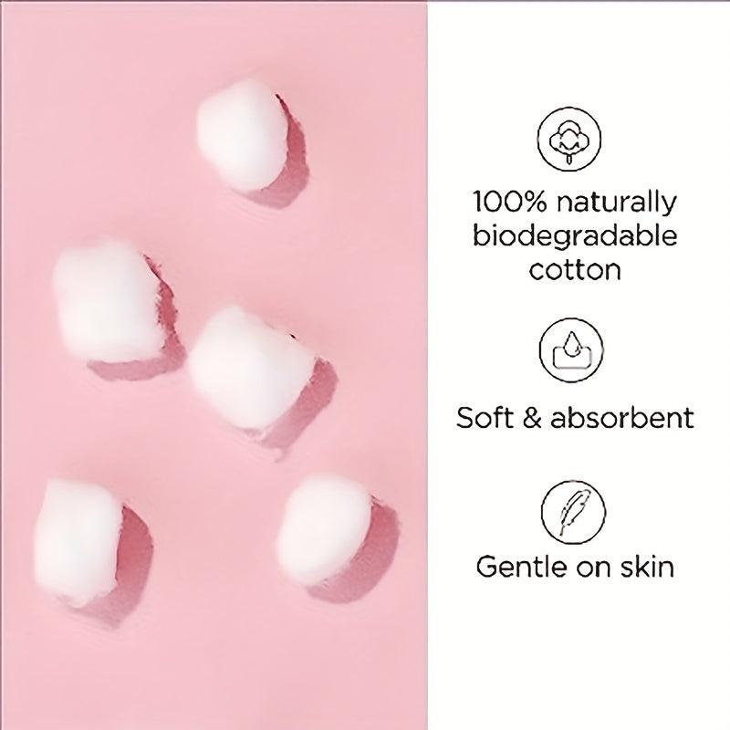100pcs 100% Natural Cotton Balls Soft Absorbent Multipurpose Cotton Balls