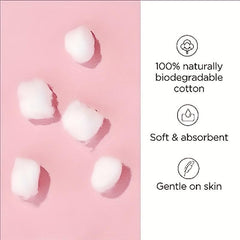 100pcs 100% Natural Cotton Balls Soft Absorbent Multipurpose Cotton Balls