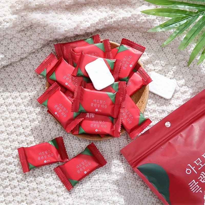 20 pcs Portable Travel Towel Set with Mini Wet Wipes for Outdoor Activities