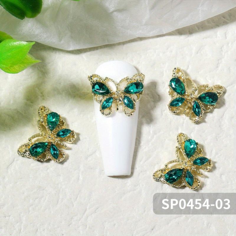 Colorful Crystal Butterfly Nail Charms For Acrylic Nails