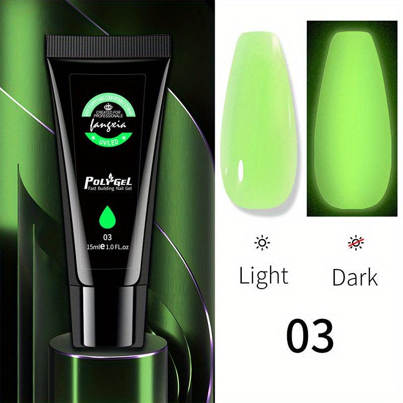 15ml Luminous Poly Extension Gel Glow In The Dark Nail Gel