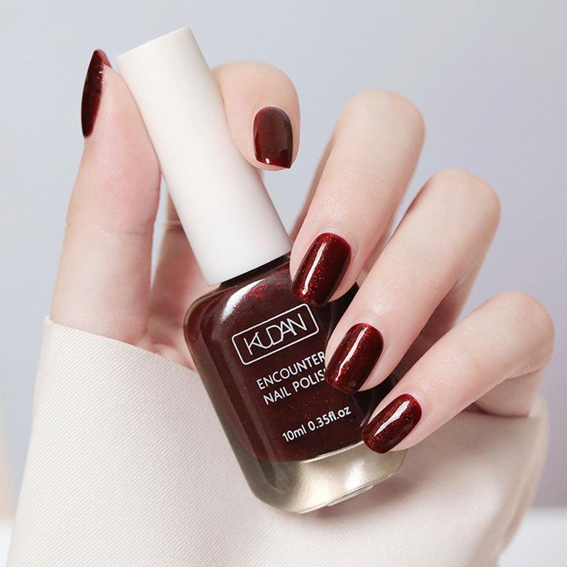 Quick Dry Non Toxic Nail Polish Set - Pink Red Glossy - DIY Manicure