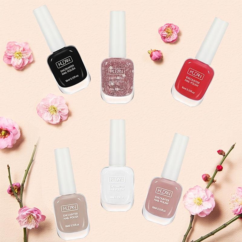 Quick Dry Non Toxic Nail Polish Set - Pink Red Glossy - DIY Manicure