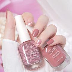 Quick Dry Non Toxic Nail Polish Set - Pink Red Glossy - DIY Manicure