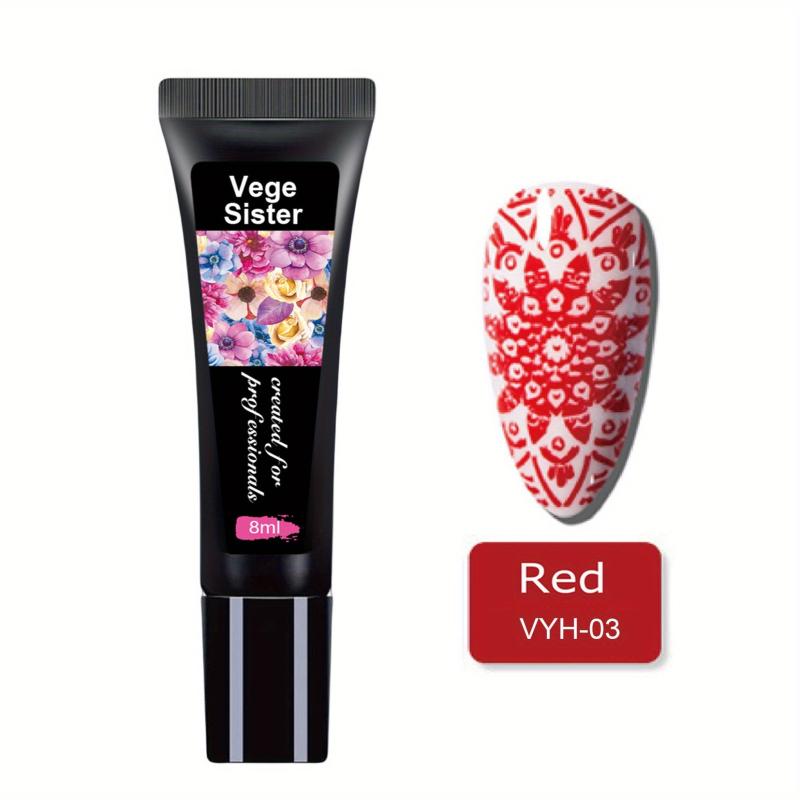 Pink Nail Art Stamping Gel 8ml - Soak Off Washable Uv Polish