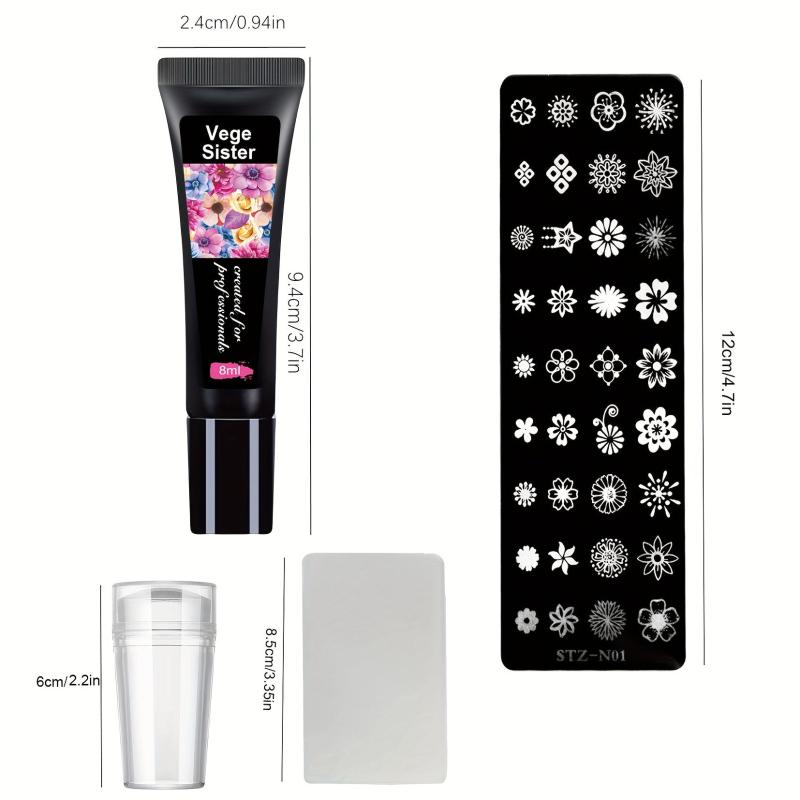 Pink Nail Art Stamping Gel 8ml - Soak Off Washable Uv Polish