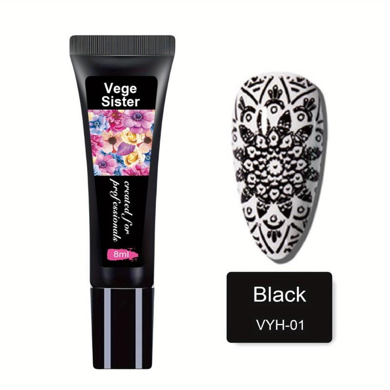 Pink Nail Art Stamping Gel 8ml - Soak Off Washable Uv Polish