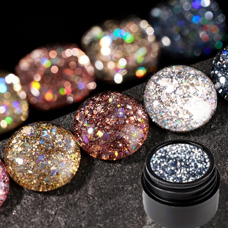 Glitter Gel Nail Polish Halloween Glow