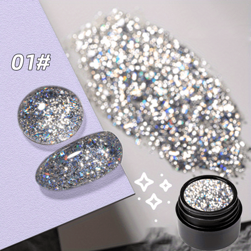 Glitter Gel Nail Polish Halloween Glow