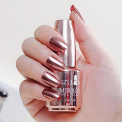 Mirror Effect Nail Polish - No Baking - Quick Dry - Tearable - 12 Colors