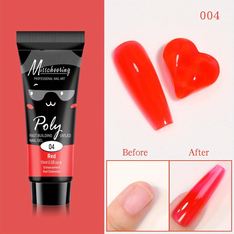 Neon Crystal Nail Extension Gel 15ml Quick Nail Art DIY