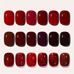 Wine Red Gel Nail Polish Collection