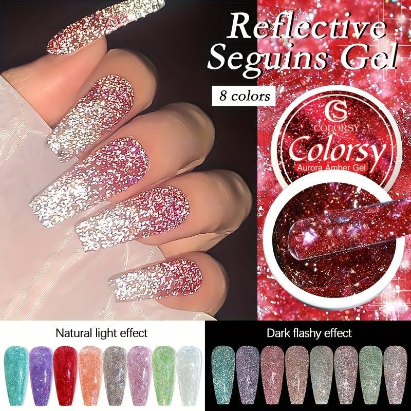 Colorful Glitter Nail Gel Polish - Nail Art Products