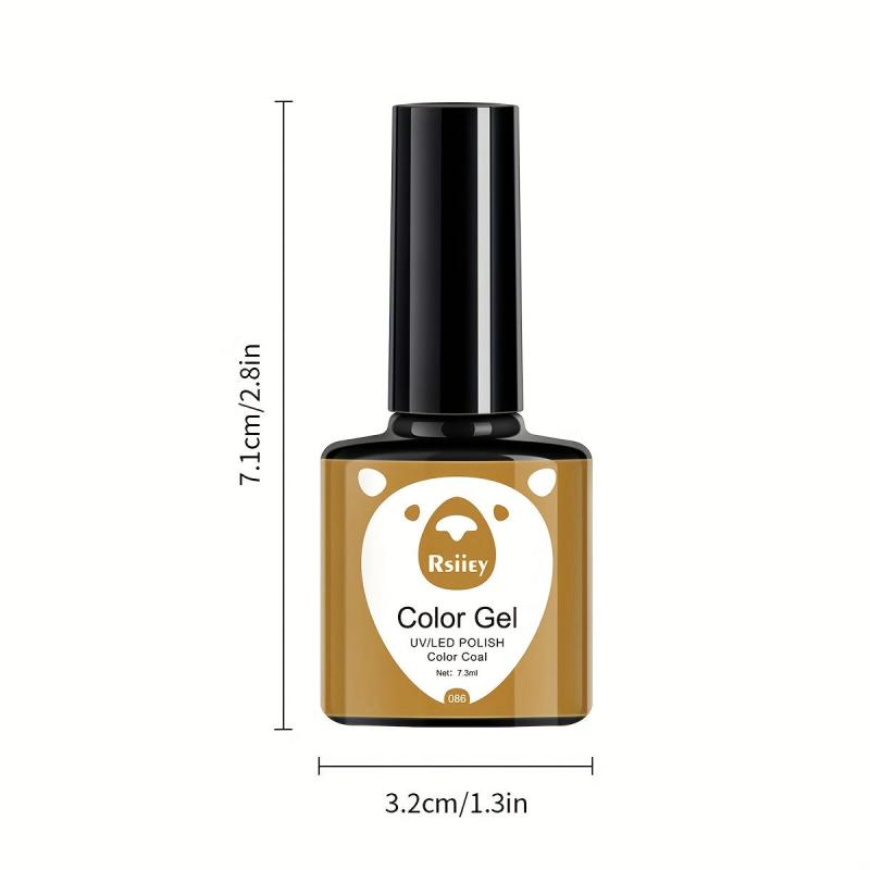 6 Colors Gel Nail Polish Starter Kit Orange Yellow Collection Soak Off No Wipe