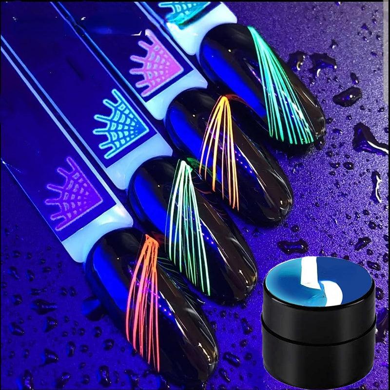 Glow in the Dark Spider Web Nail Art Gel Polish