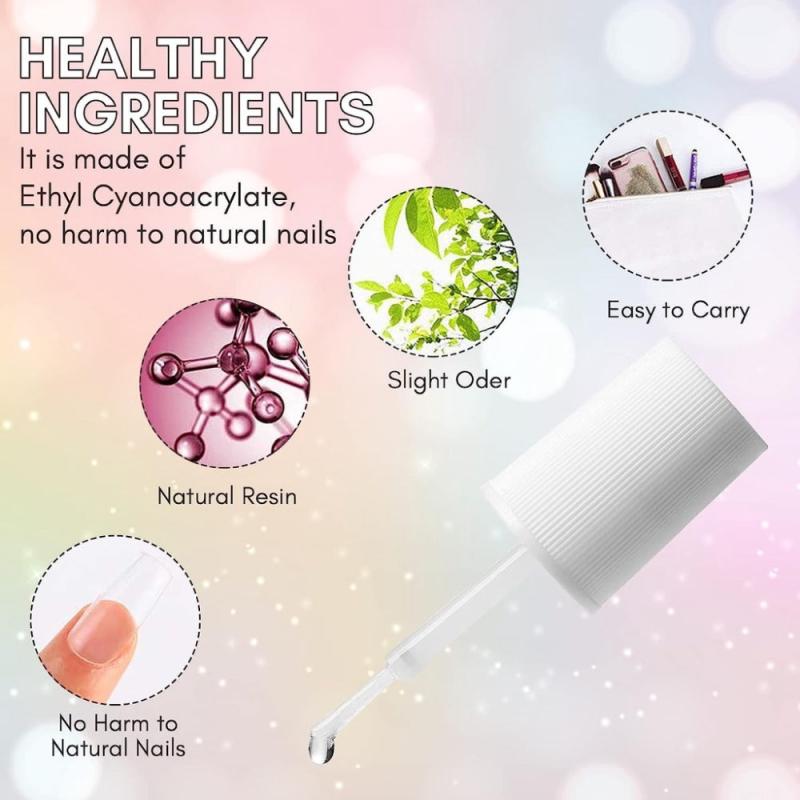 2PCS Professional Mini Nail Glue Set for False Nails Repair