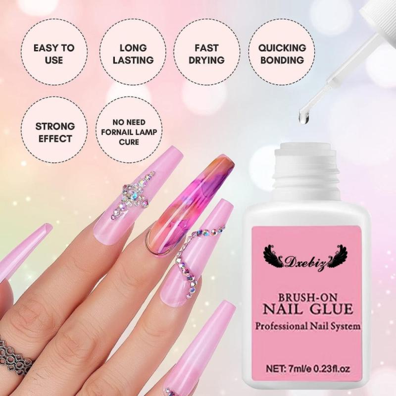 2PCS Professional Mini Nail Glue Set for False Nails Repair