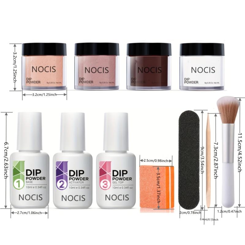 11 Pcs Neutral Dip Powder Nail Kit Base Top Coat