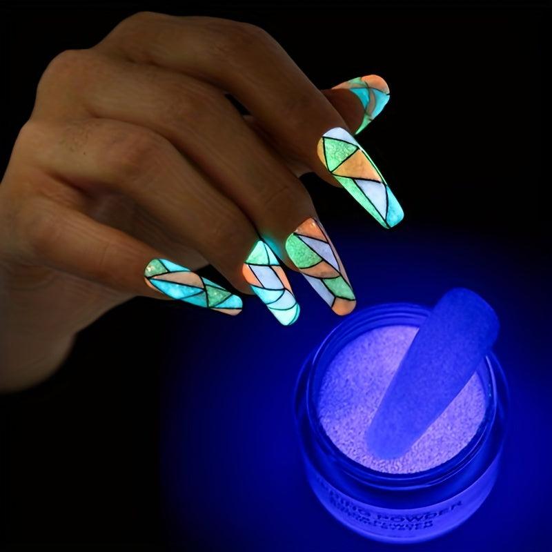 Glow in the Dark Dip Powder Set 6 Colors Neon Luminous Nail Dipping Kit