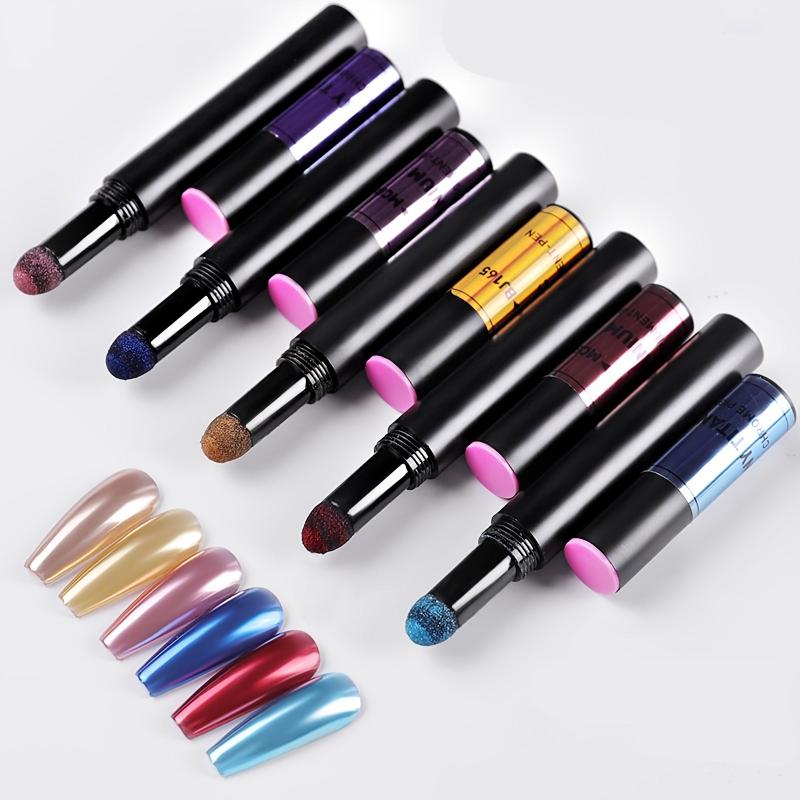 Dual Use Nail Powder Air Cushion Pen, Holographic Magic Powder Pen
